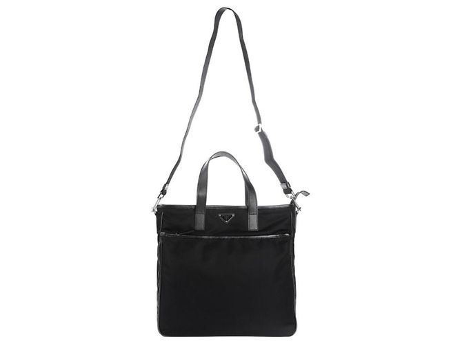 Tote Prada Schwarze Nylon-Tragetasche - Ansicht 3