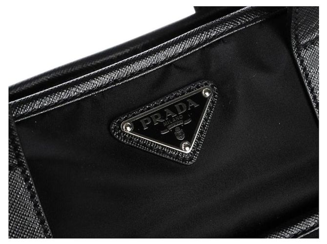 Tote Prada Schwarze Nylon-Tragetasche - Ansicht 4