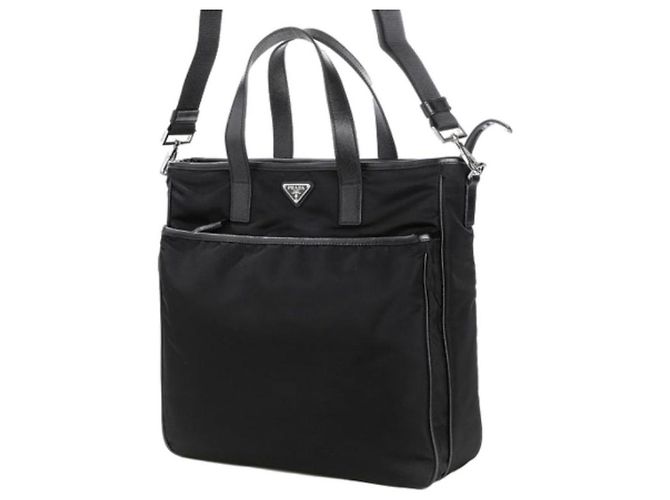 Tote Prada Schwarze Nylon-Tragetasche - Ansicht 5