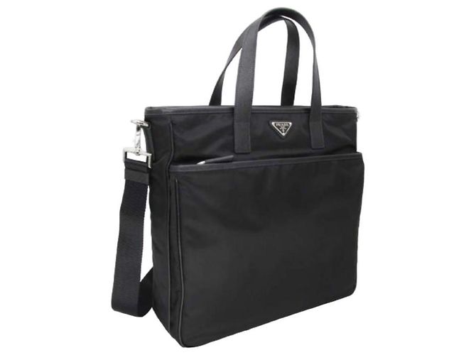 Tote Prada Schwarze Nylon-Tragetasche - Ansicht 7
