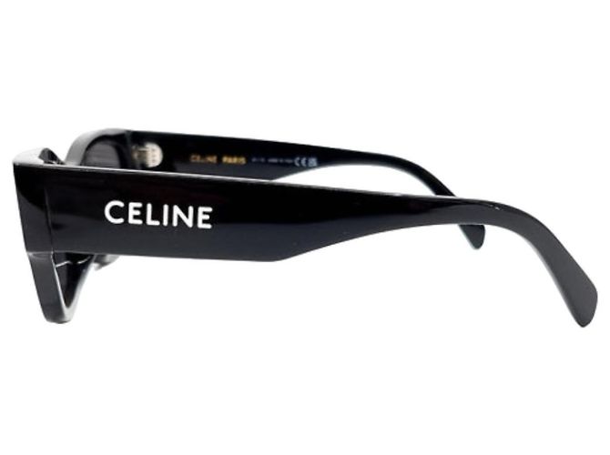Céline Gafas de sol monocromáticas negras con logo Negro - vista 6