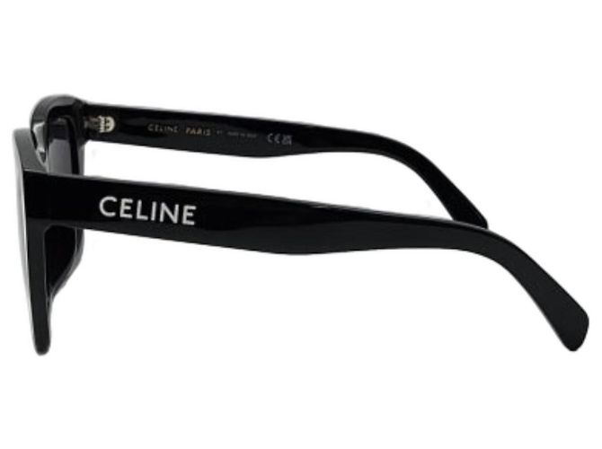 Céline Gafas de sol monocromáticas negras con logo Negro - vista 3