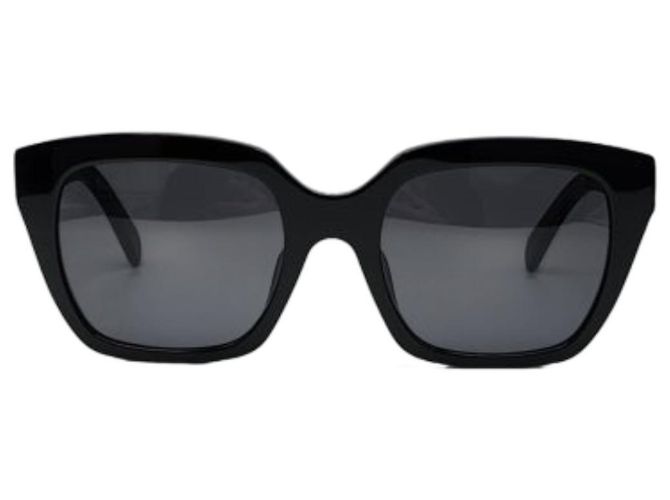 Céline Gafas de sol monocromáticas negras con logo Negro - vista 4