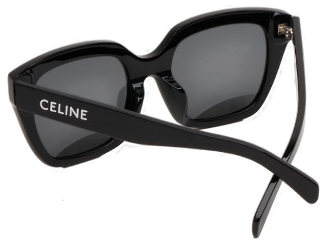 Céline Gafas de sol monocromáticas negras con logo Negro - vista 6