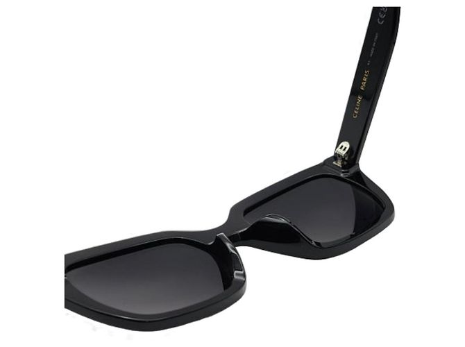 Céline Gafas de sol monocromáticas negras con logo Negro - vista 8