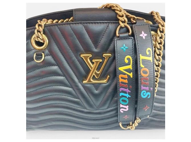 Louis Vuitton Borsa a spalla con catena New Wave Nero - vista 6