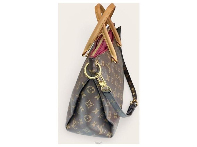 Louis Vuitton Borsa tote Pallas MM Marrone - vista 3