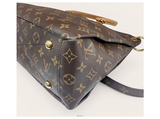 Louis Vuitton Borsa tote Pallas MM Marrone - vista 6