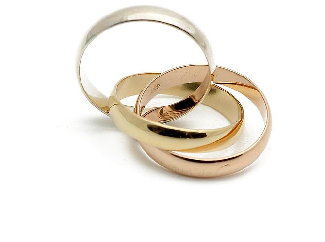 Cartier Trinity Ring Vintage Gold Ring Größe Golden - Ansicht 6