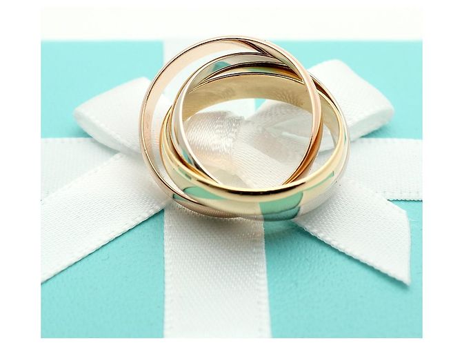Cartier Trinity Ring Vintage Gold Ring Größe Golden - Ansicht 8
