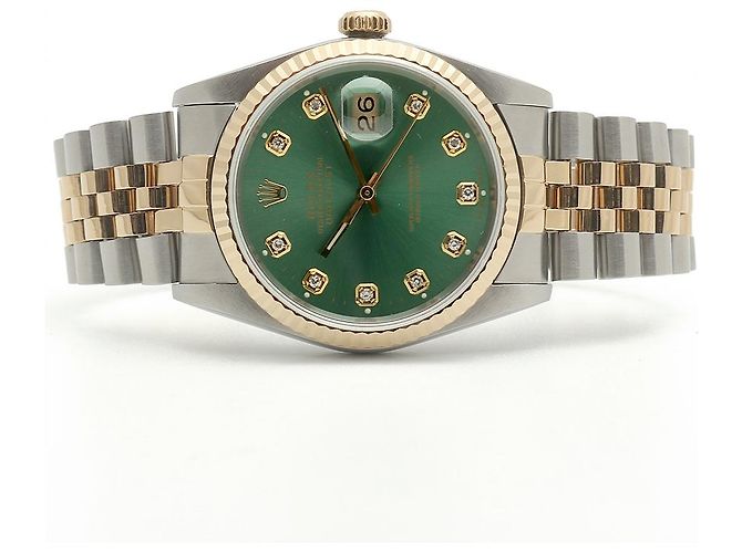 Rolex Datejust Combo Men's Watch Bright Green Afterset Diamond - view 18