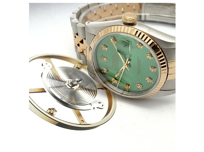 Rolex Datejust Combo Men's Watch Bright Green Afterset Diamond - view 23