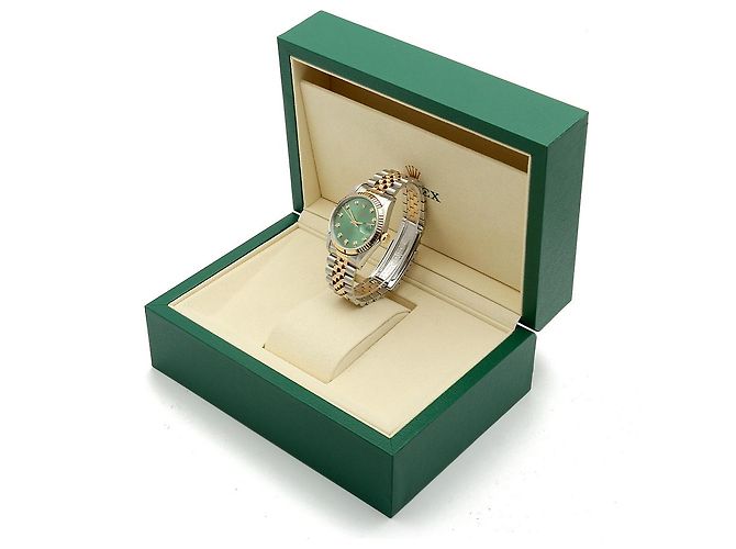 Rolex Datejust Combo Men's Watch Bright Green Afterset Diamond - view 25