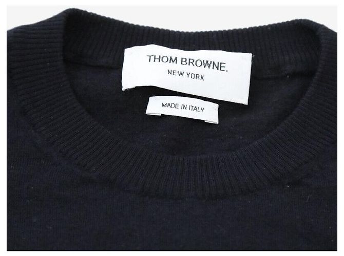 Thom Browne Runder Strickarmband aus Merinowolle in Schwarz - Ansicht 3