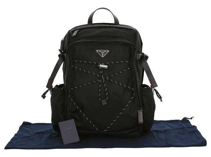 Prada Zaino in Nylon e Pelle Speedlock Nero - vista 11