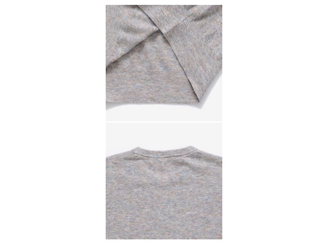 Acne Pull en maille gris clair marron mélangé avec logo brodé - vue 9