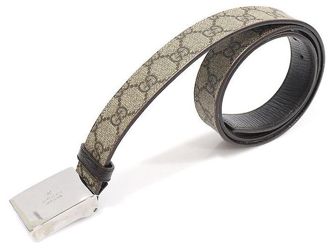 Gucci Herren-Gürtel aus Canvas mit PVC GG-Logo Braun - Ansicht 2