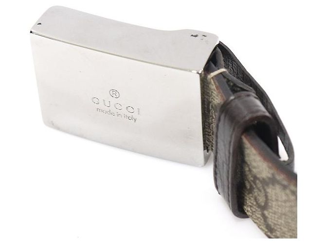 Gucci Herren-Gürtel aus Canvas mit PVC GG-Logo Braun - Ansicht 3
