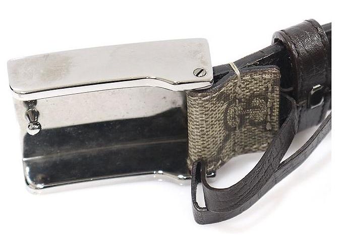 Gucci Herren-Gürtel aus Canvas mit PVC GG-Logo Braun - Ansicht 4