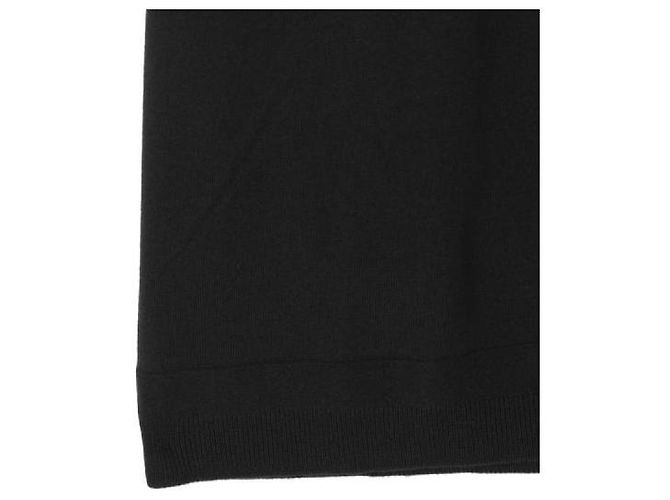 Moncler Seiden-Baumwoll-Strick-T-Shirt Schwarz - Ansicht 8