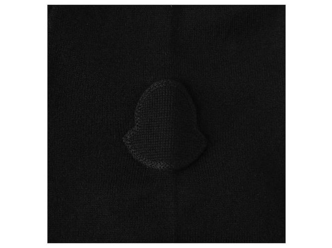 Moncler Seiden-Baumwoll-Strick-T-Shirt Schwarz - Ansicht 9