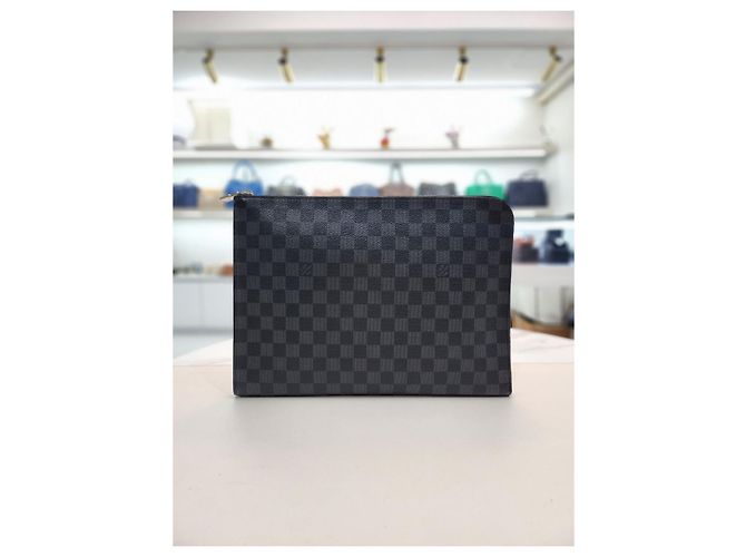 Louis Vuitton Pochette Jour GM Damier Graphite Noir - vue 9