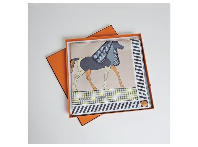 Hermès Foulard in seta per donne Toute Allure Carré Rosa - vista 12