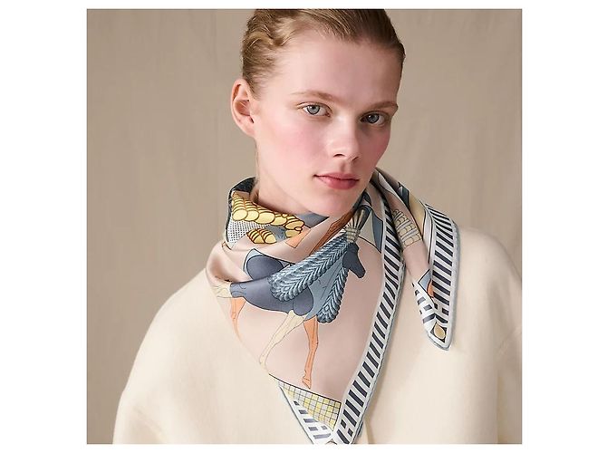 Hermès Foulard in seta per donne Toute Allure Carré Rosa - vista 3