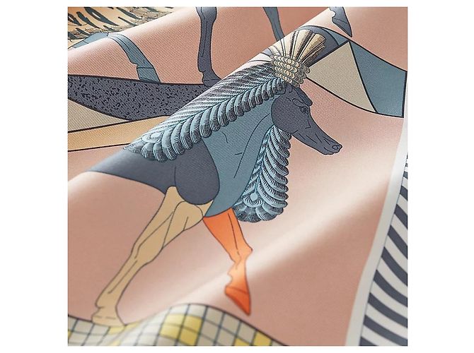Hermès Foulard in seta per donne Toute Allure Carré Rosa - vista 4