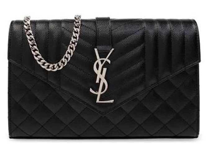 Saint Laurent Borsa a spalla matelassé con monogramma - vista 4