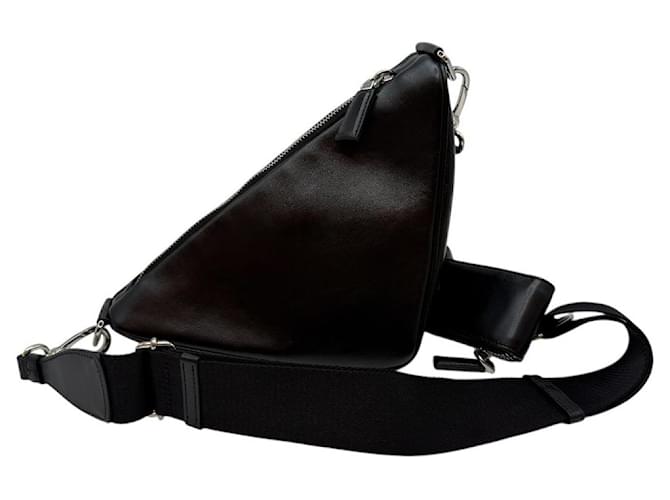 Prada Bolsa transversal com logo triangular preta Preto - vista 4