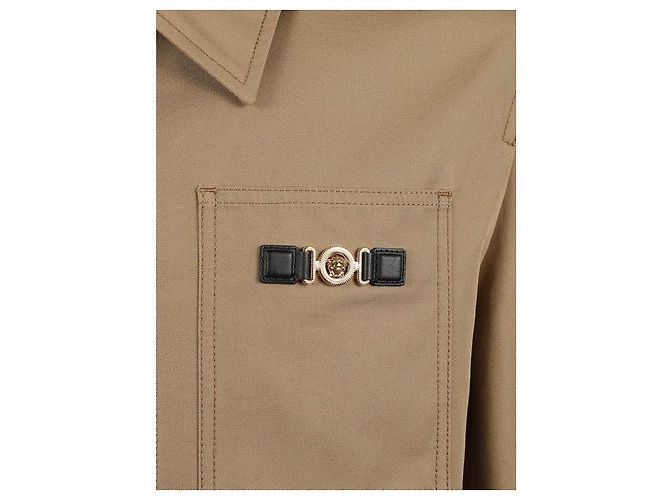 Versace Leinen Zimmermannjacke Braun - Ansicht 5