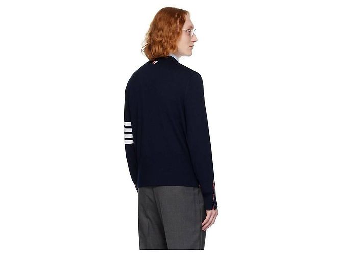 Thom Browne Merino Hector Crewneck Pullover Blue - view 6