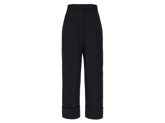 Thom Browne Classic Twill Wool Backstrap Pants Blue - view 4