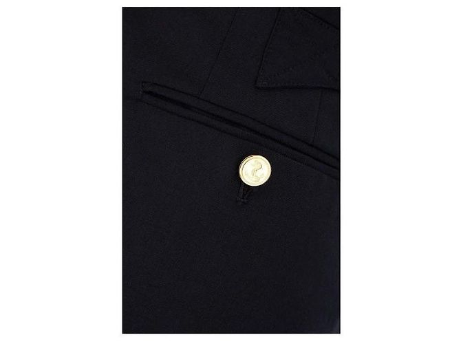 Thom Browne Classic Twill Wool Backstrap Pants Blue - view 6