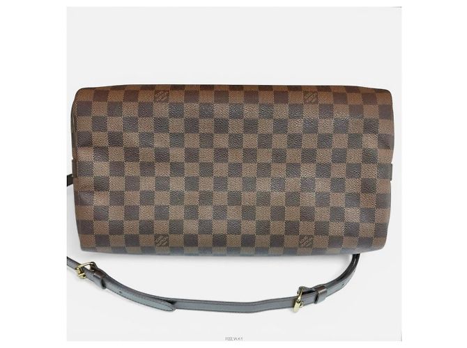 Louis Vuitton Borsa Tote Bandoulière Speedy Damier Ebene Marrone - vista 4