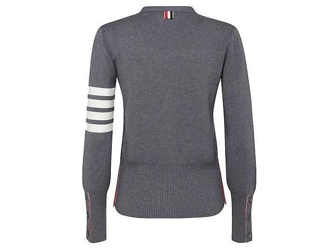 Thom Browne Cárdigan de lana Milano con cuello en V - vista 5
