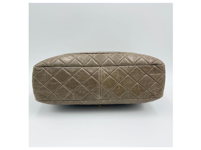 Chanel Kalbsleder Castle Lock Top Handle Schultertasche mit Kette Braun - Ansicht 7