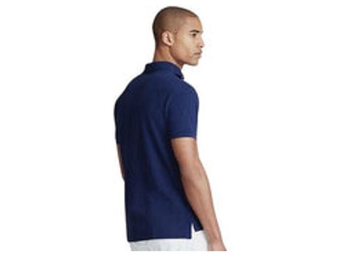 Ralph Lauren Polo-Shirt aus Mesh mit gesticktem Pony-Logo, kurzärmelig Blau - Ansicht 7