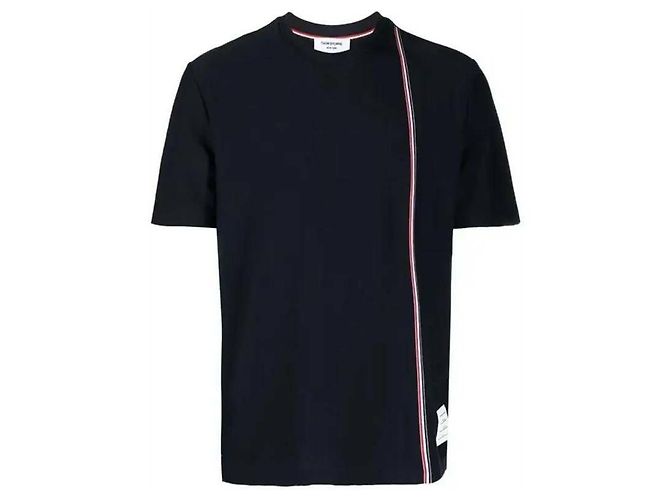 Thom Browne Gestreiftes T-Shirt Blau - Ansicht 4