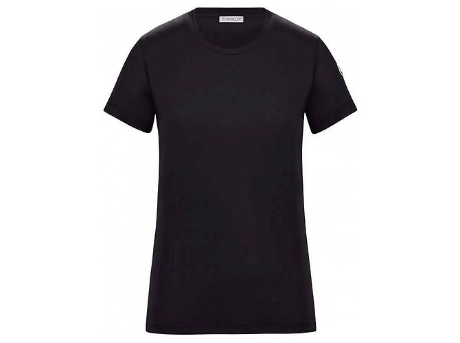 Moncler Camiseta de jersey de algodão com patch de logo - vista 4