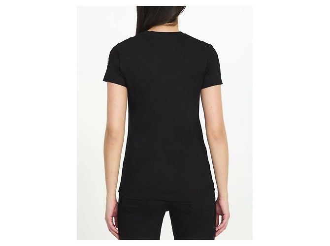 Moncler Camiseta de jersey de algodão com patch de logo - vista 6