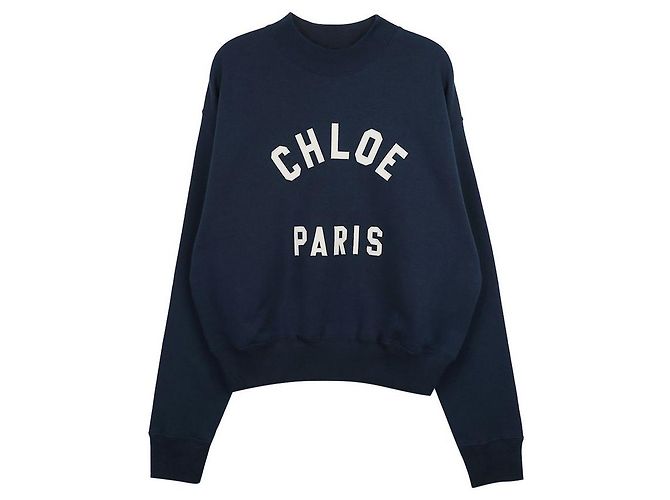 Chloé Moletom de algodão com gola alta e logo - vista 3