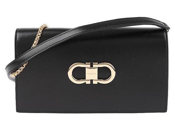 Salvatore Ferragamo Mini Bag Double Gancini Nero - vista 3
