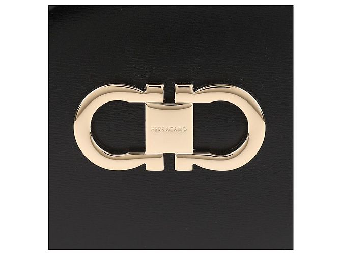 Salvatore Ferragamo Mini Bag Double Gancini Nero - vista 9