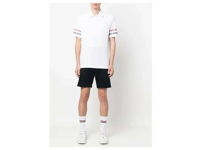 Thom Browne Polo de algodón de manga corta con textura recortada - vista 7