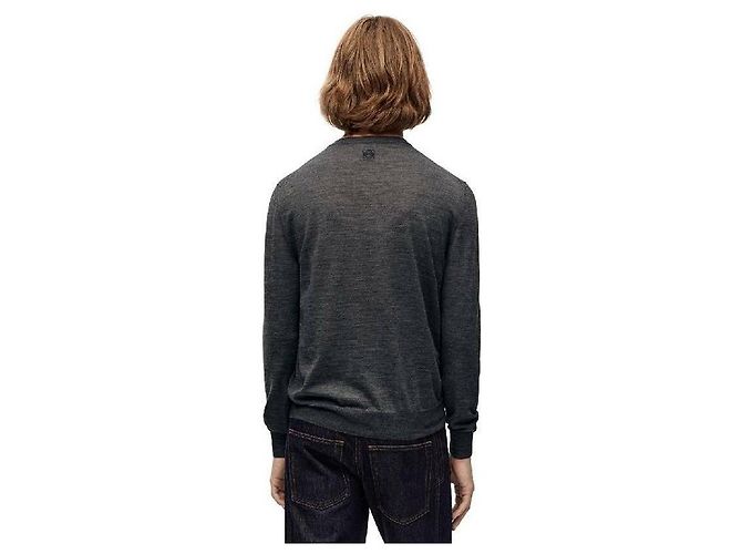 Loewe Suéter em malha de lã intarsia Marrom - vista 6