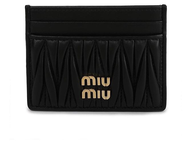 Miu Miu Lederkartenetui Schwarz - Ansicht 3