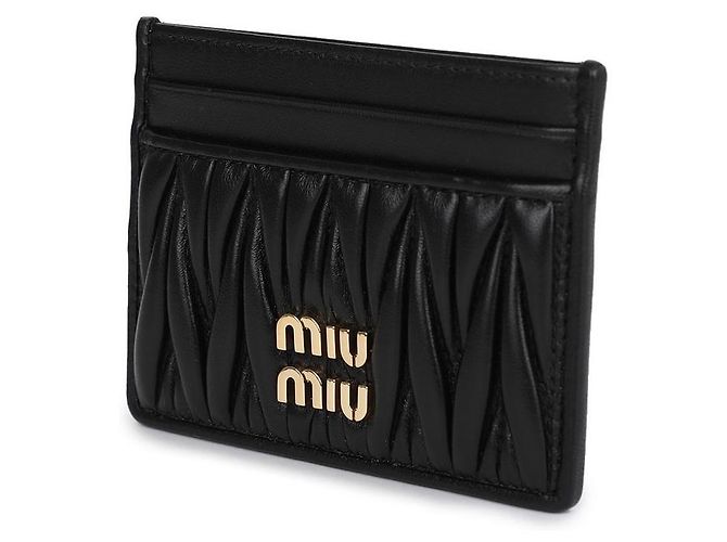 Miu Miu Lederkartenetui Schwarz - Ansicht 4