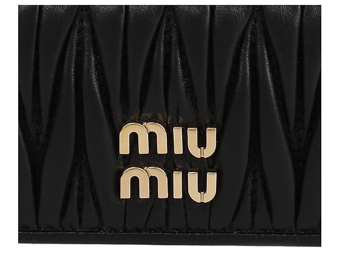 Miu Miu Lederkartenetui Schwarz - Ansicht 9